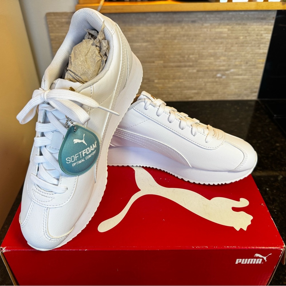 Puma White Athletic Shoes